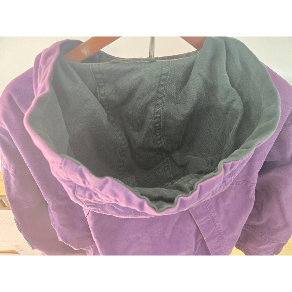 Vintage Mulberry‎ Street Cotton Coat Jacket Womens Large Full Zip Purple